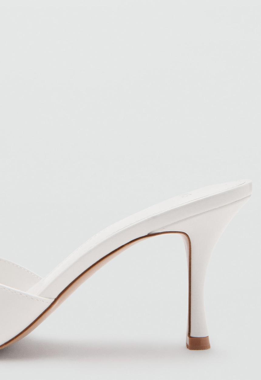 MANGO - Angel1 open toe mule - white