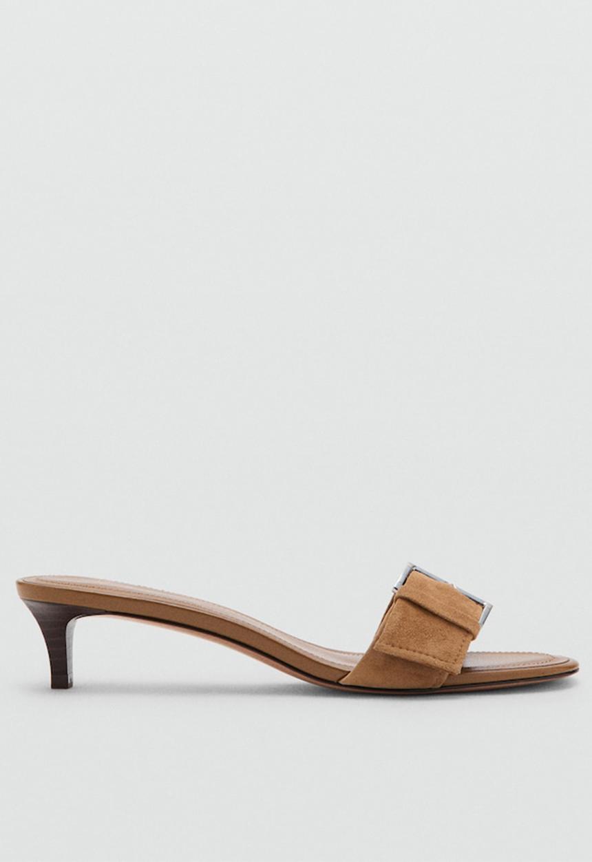 MANGO - Ted open toe mule - light/pastel brown