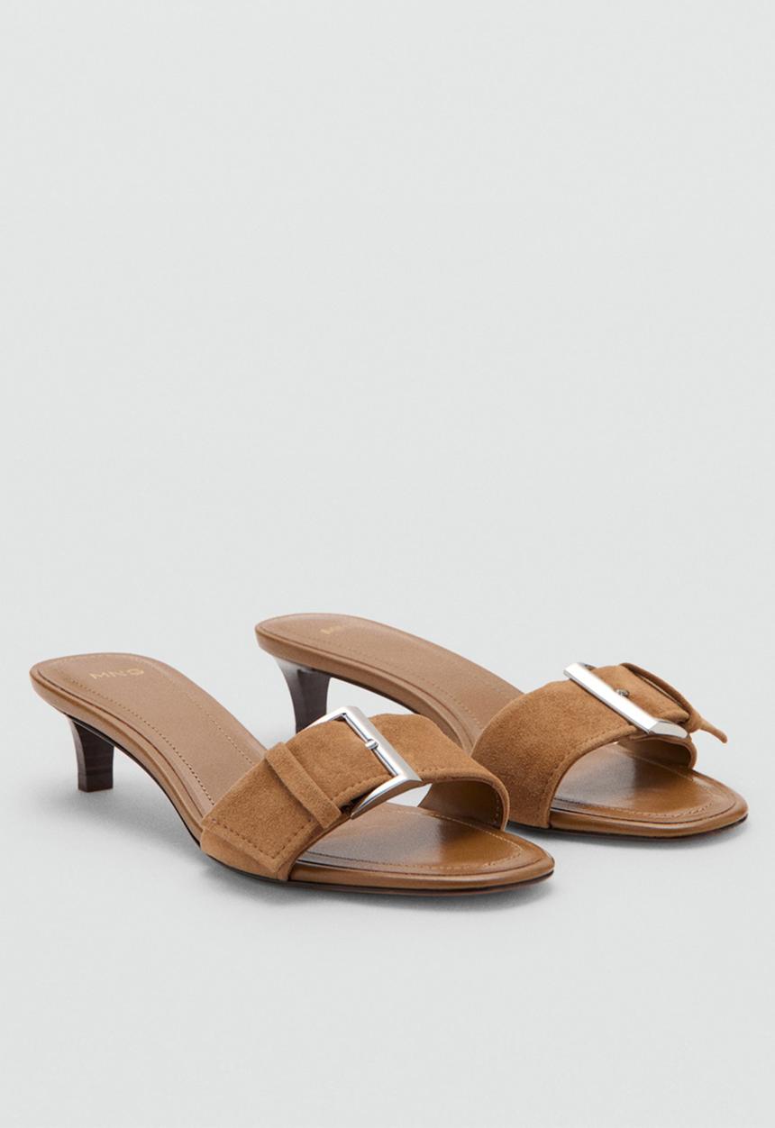 MANGO - Ted open toe mule - light/pastel brown