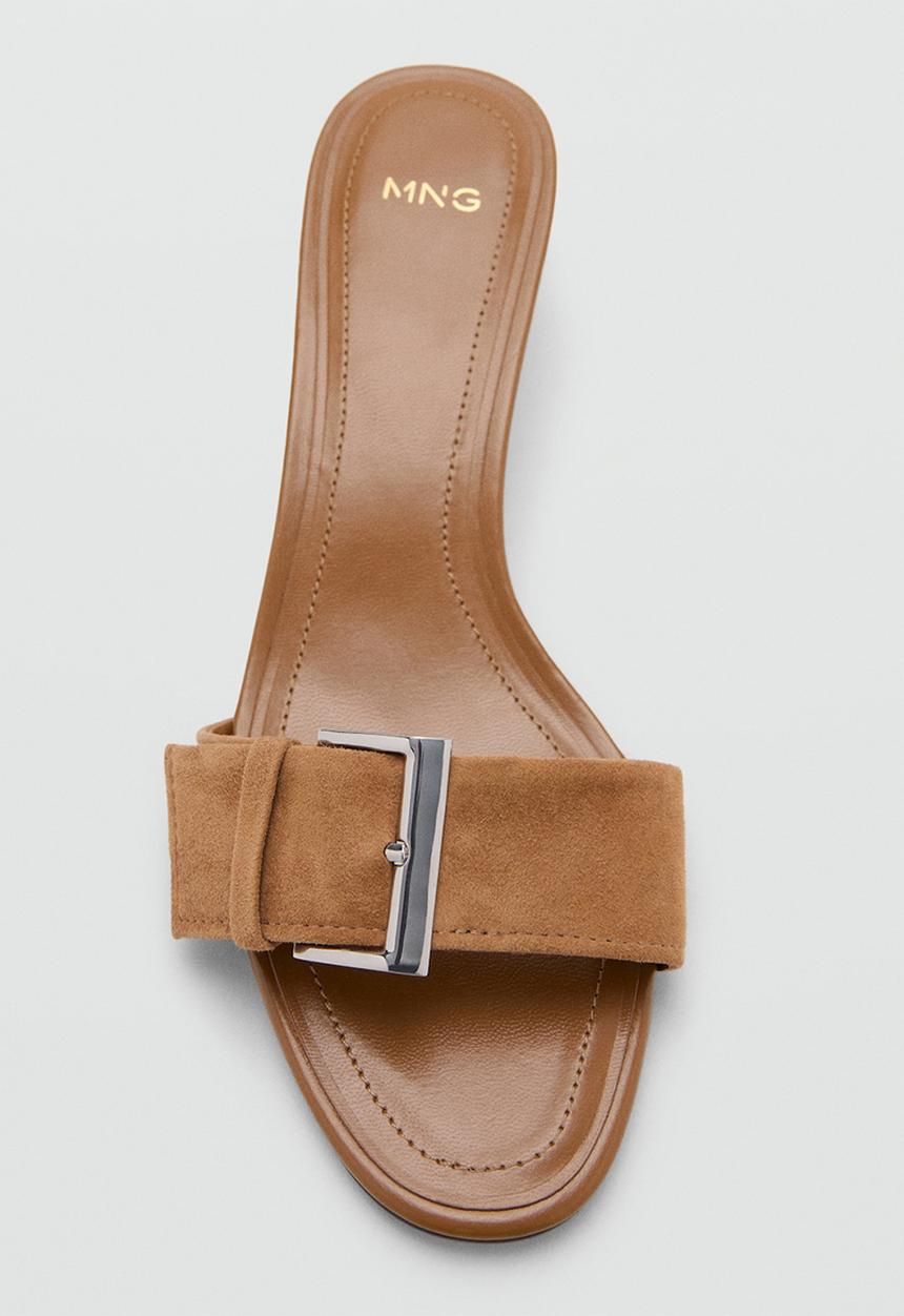 MANGO - Ted open toe mule - light/pastel brown