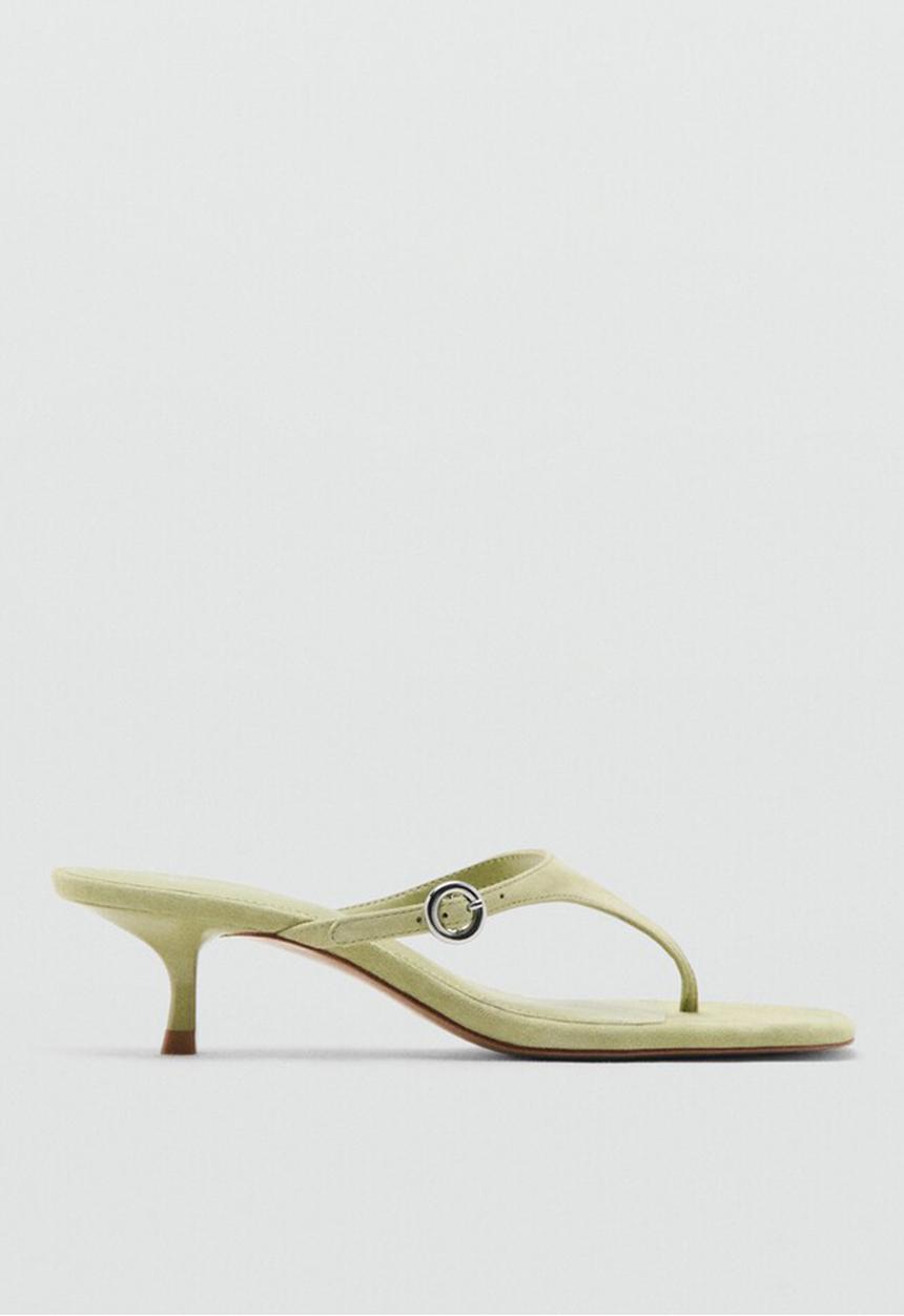 MANGO - Denis open toe mule - light/pastel green