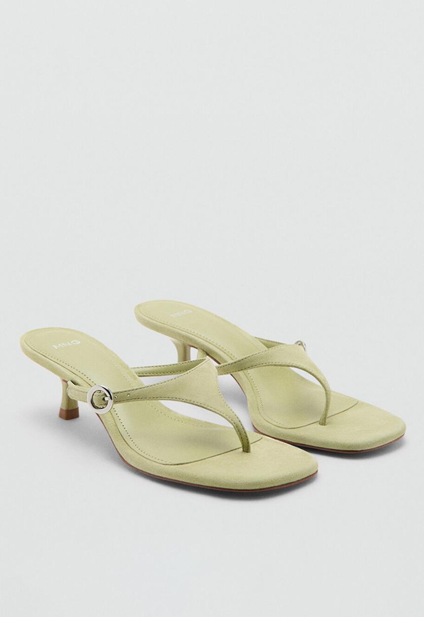 MANGO - Denis open toe mule - light/pastel green