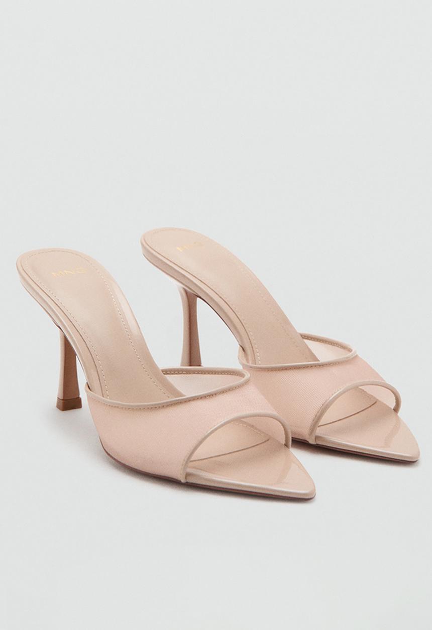 MANGO - Pepym2 open toe mule - light/pastel pink