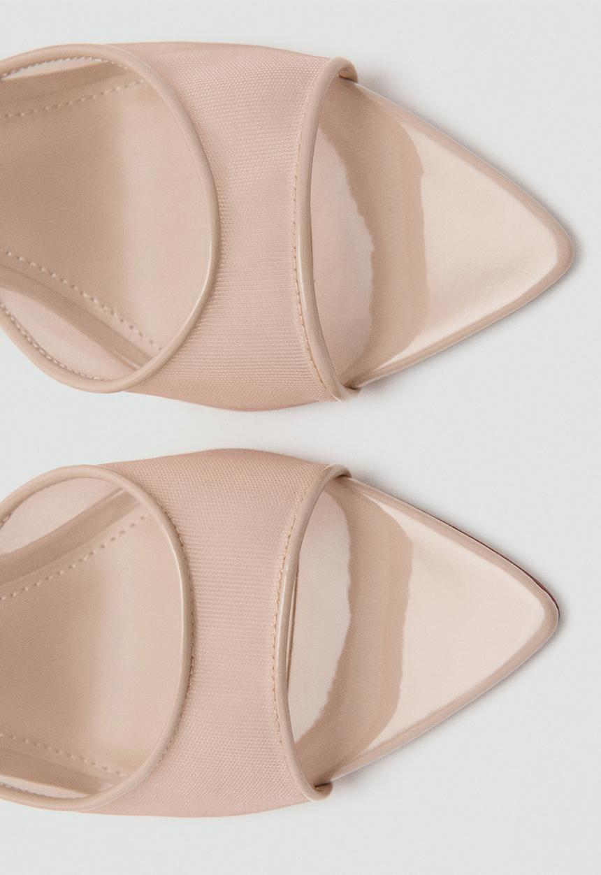 MANGO - Pepym2 open toe mule - light/pastel pink