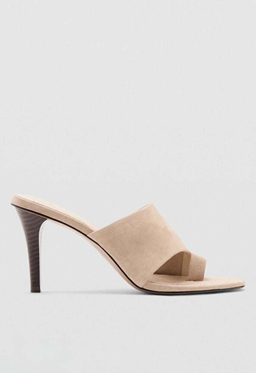 MANGO - Fing open toe mule - neutral