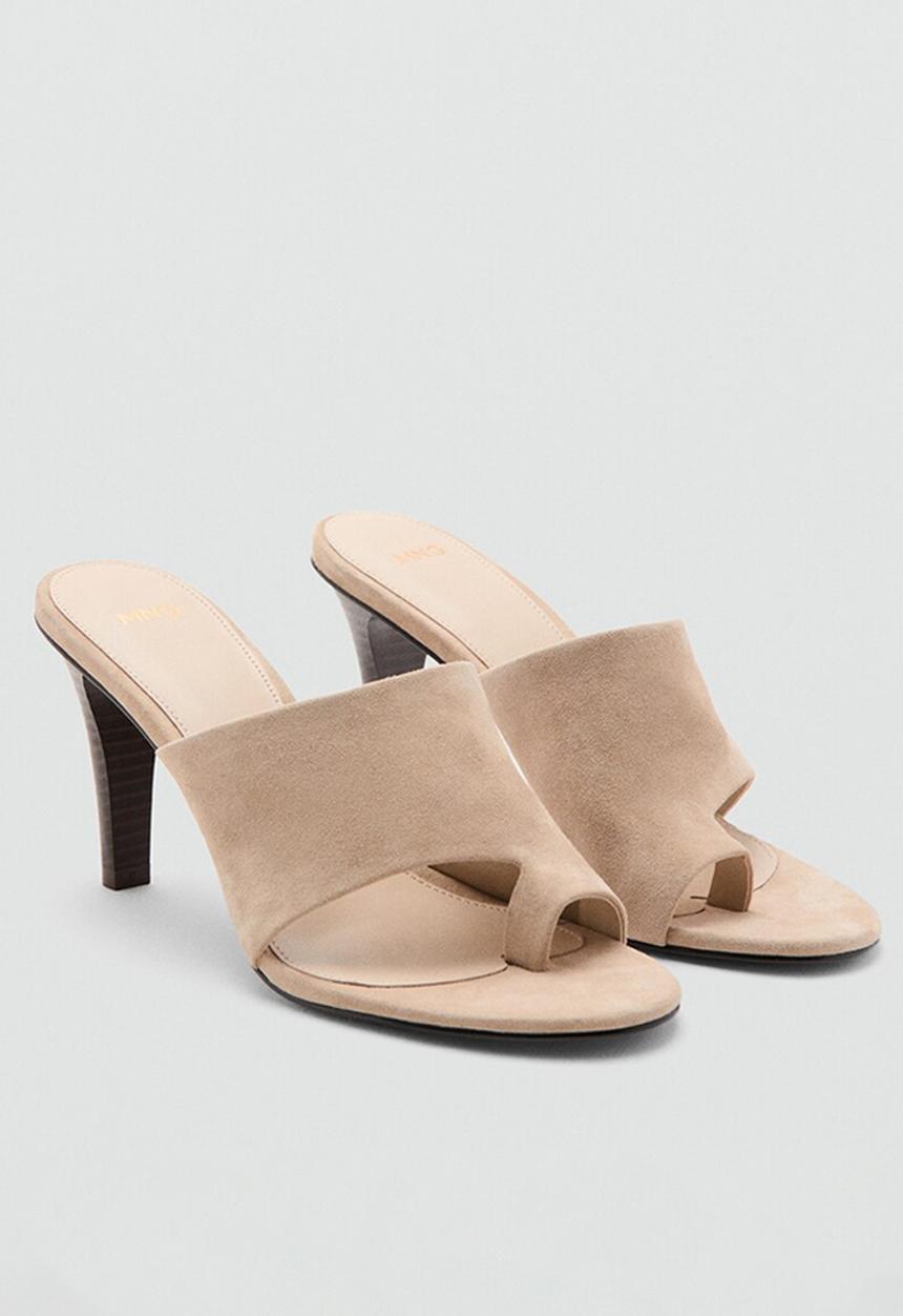 MANGO - Fing open toe mule - neutral