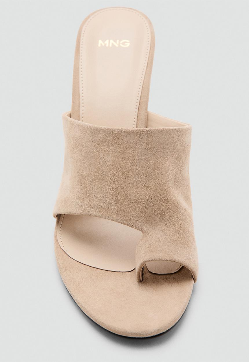 MANGO - Fing open toe mule - neutral