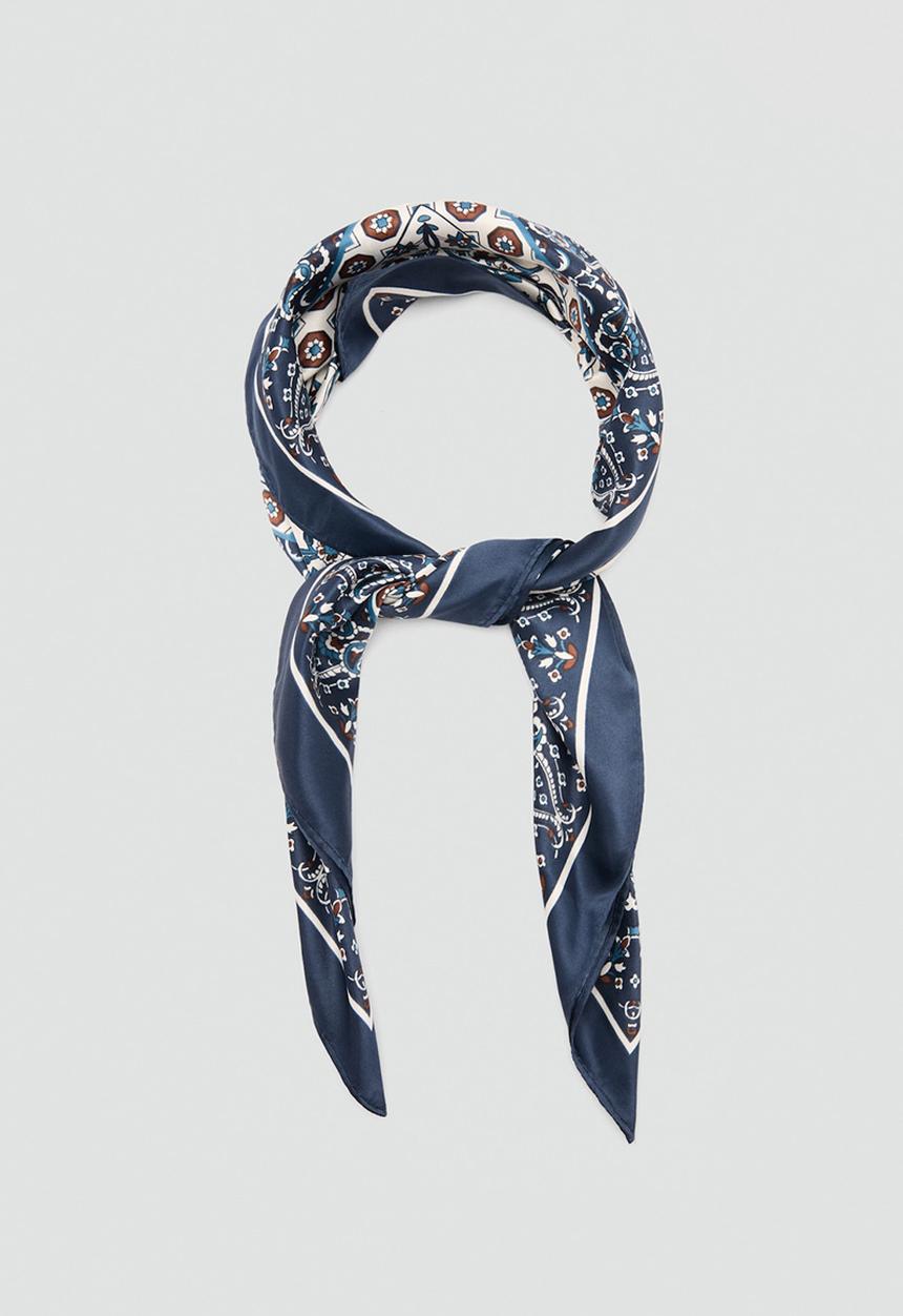 MANGO - Hojas Kerchief - Navy