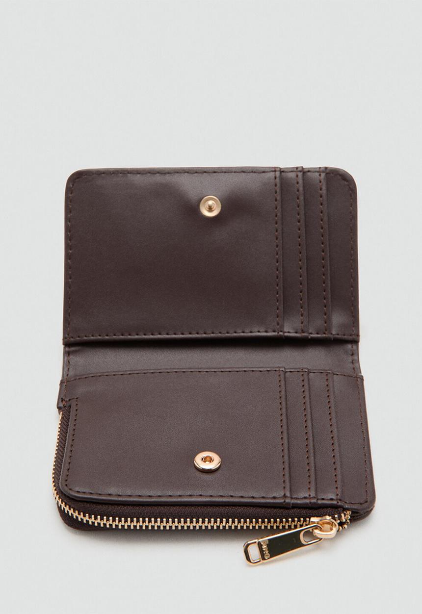 MANGO - Tromple Wallet- Dark Brown