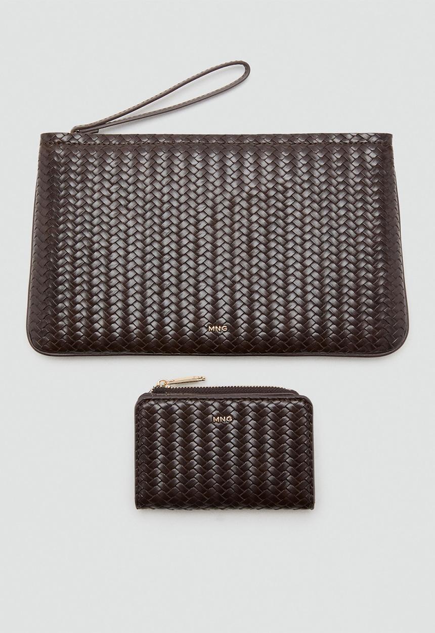 MANGO - Tromple Wallet- Dark Brown