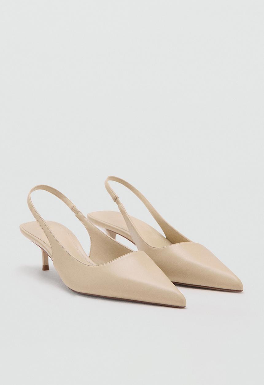 MANGO - Tom closed toe slingback - light beige
