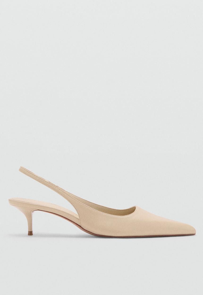 MANGO - Tom closed toe slingback - light beige
