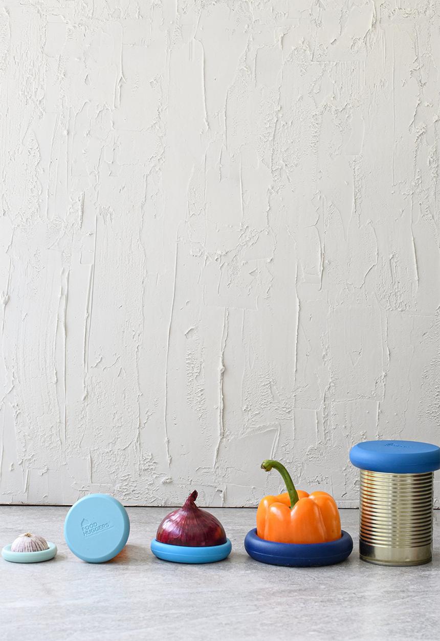 Foodhuggers - Food Huggers Silicone Airtight Food Covers Set of 5 - Ice Blue