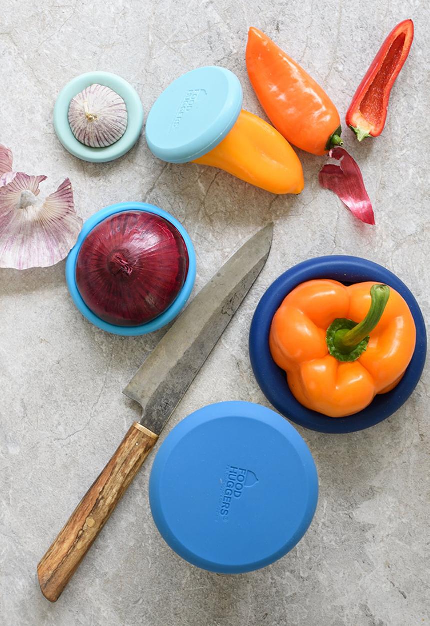 Foodhuggers - Food Huggers Silicone Airtight Food Covers Set of 5 - Ice Blue
