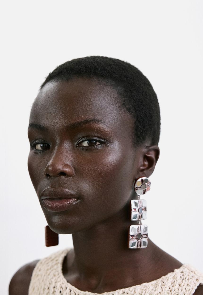 MANGO - Tao Earrings  - Brown