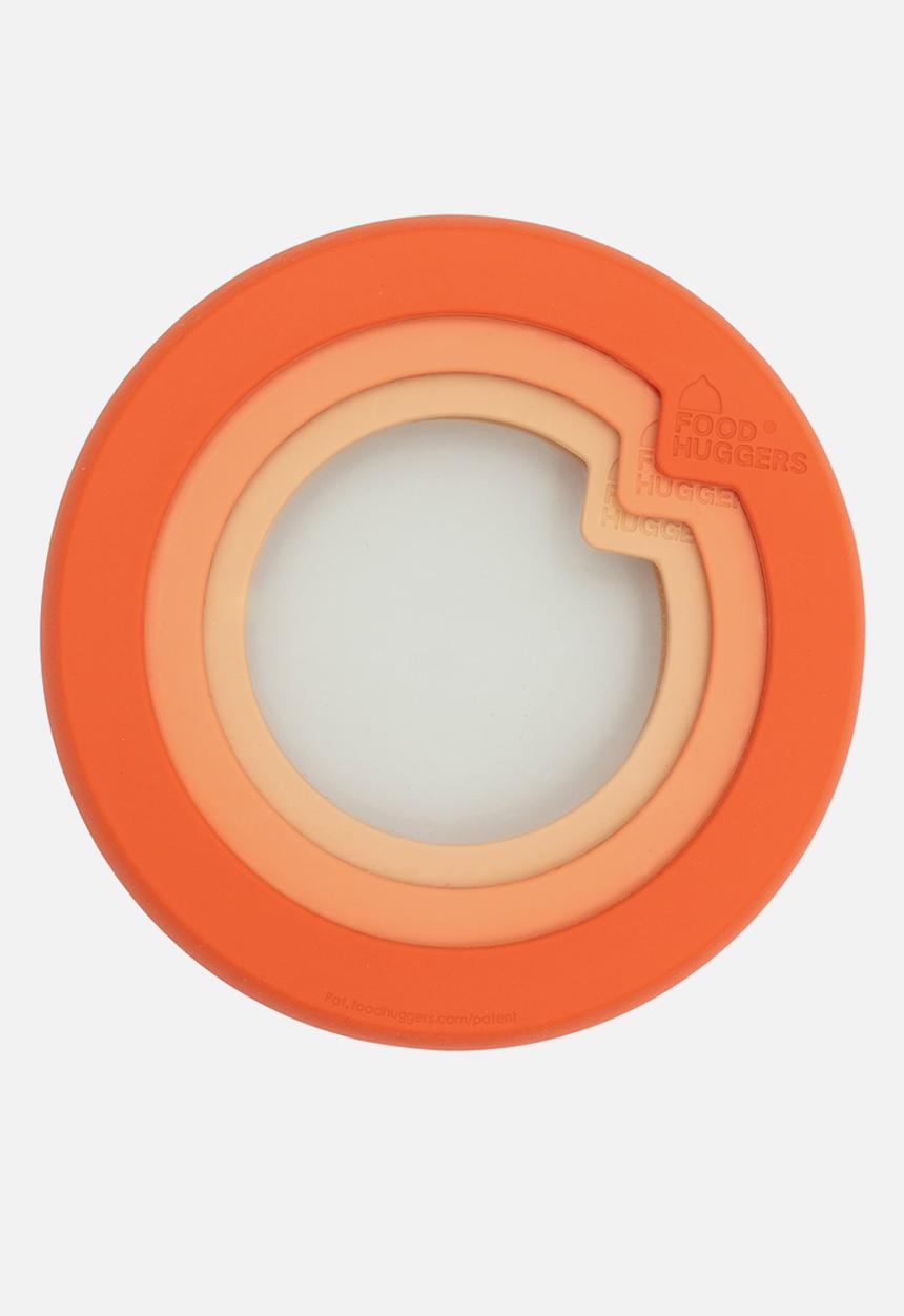 Foodhuggers - Food Huggers Adjustable Silicone and Glass Lids Set of 3 - Terra Cotta