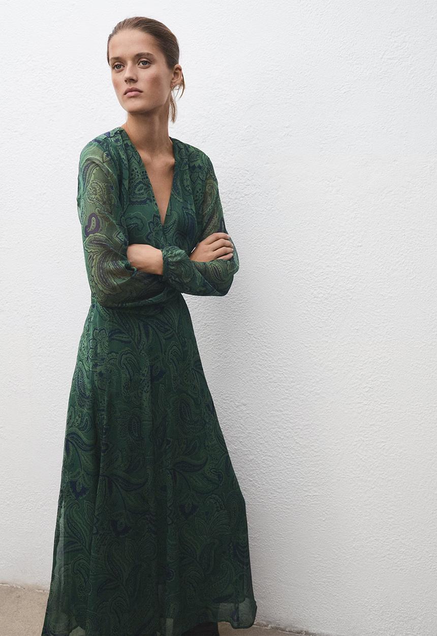 MANGO - Dress divine - green