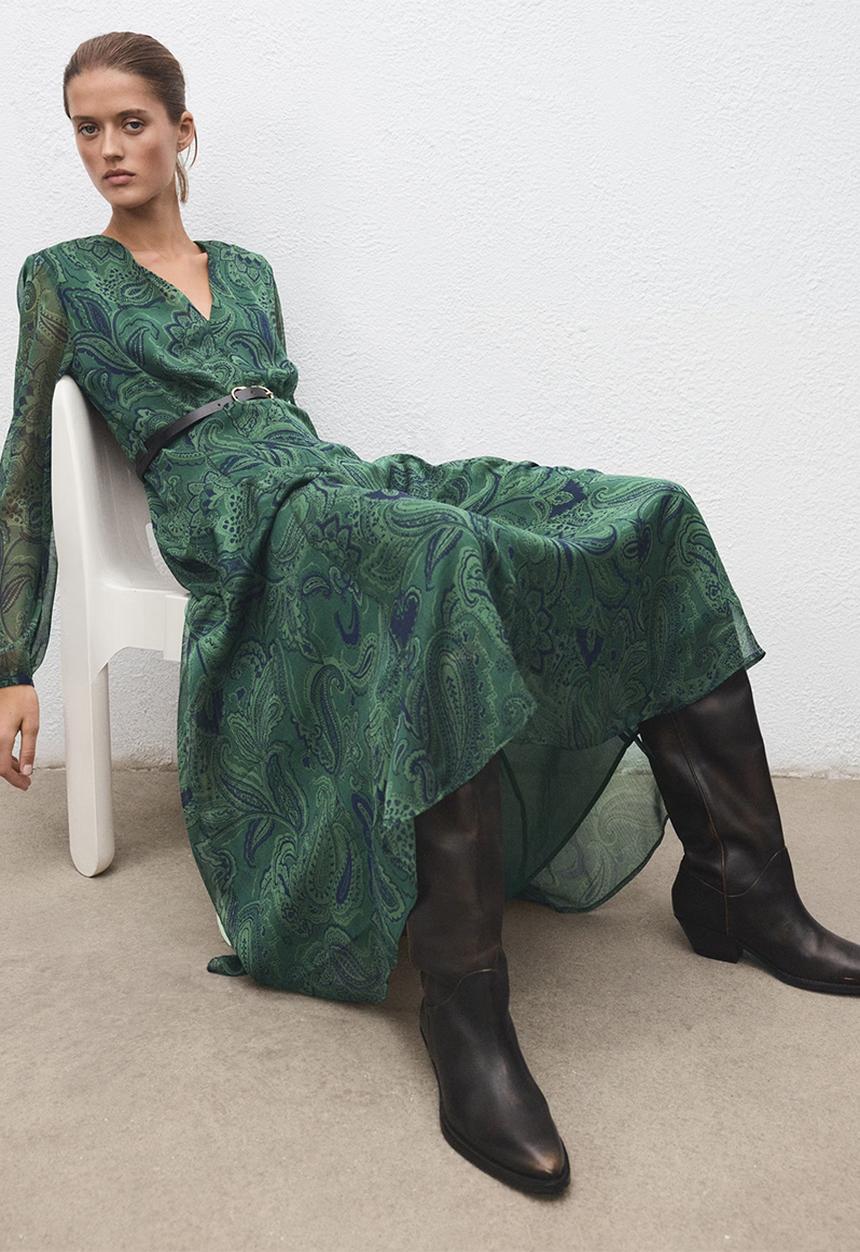 MANGO - Dress divine - green