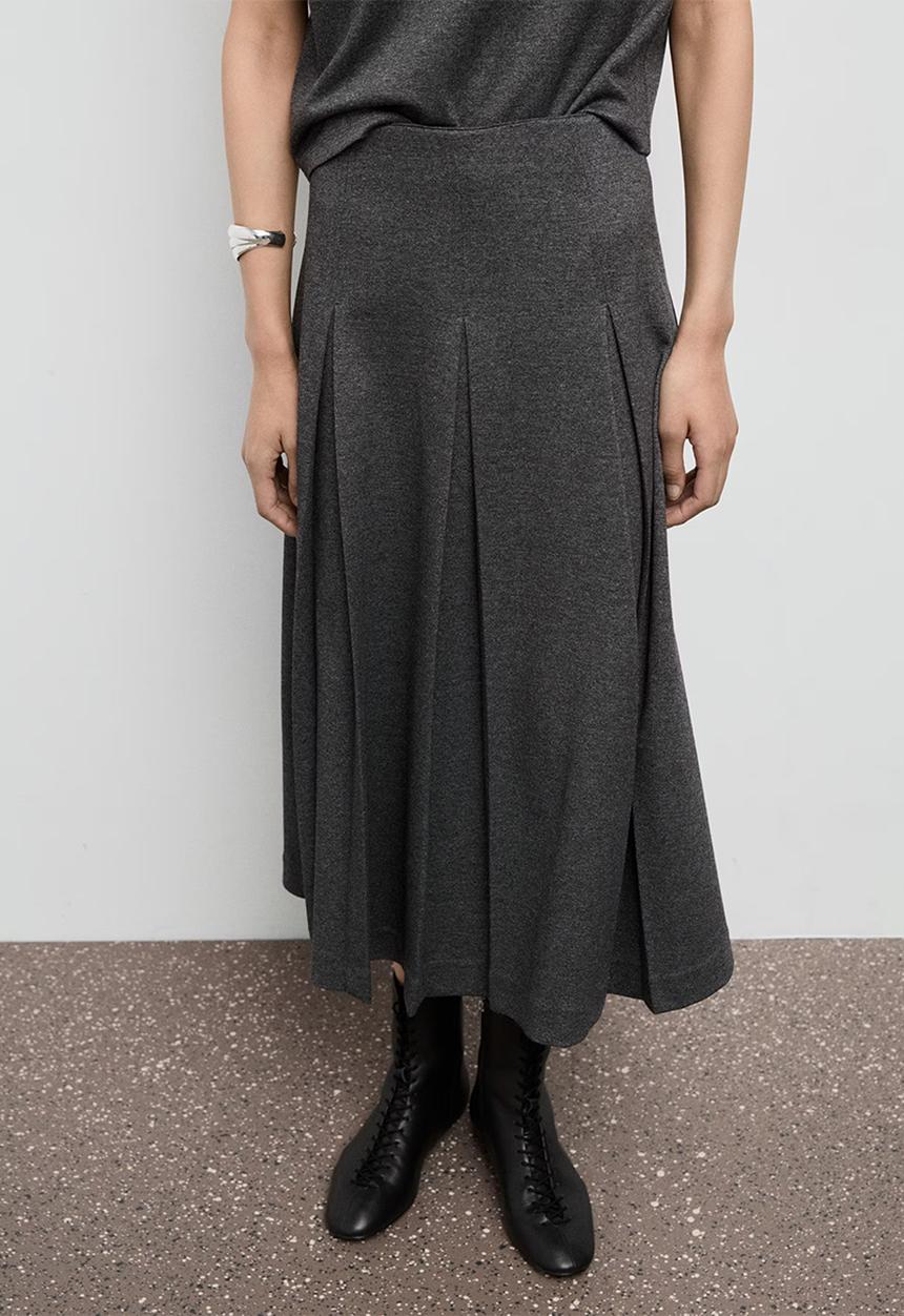 MANGO - Skirt clinto - gray