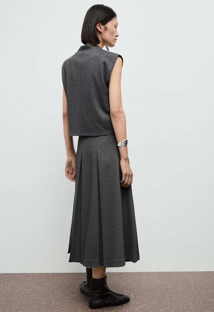 MANGO - Skirt clinto - gray