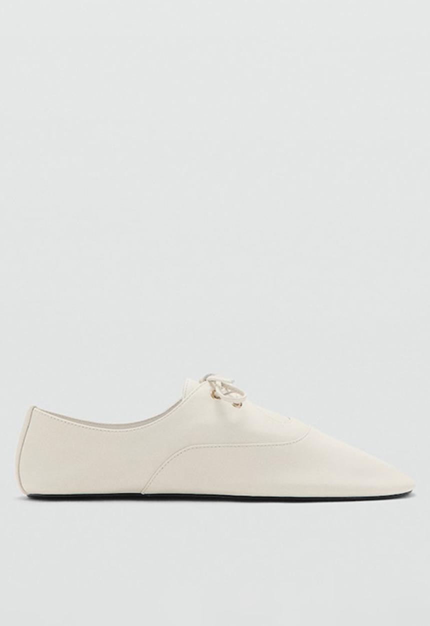 MANGO - Bando lace-up - light beige