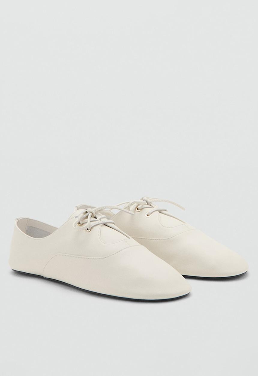 MANGO - Bando lace-up - light beige