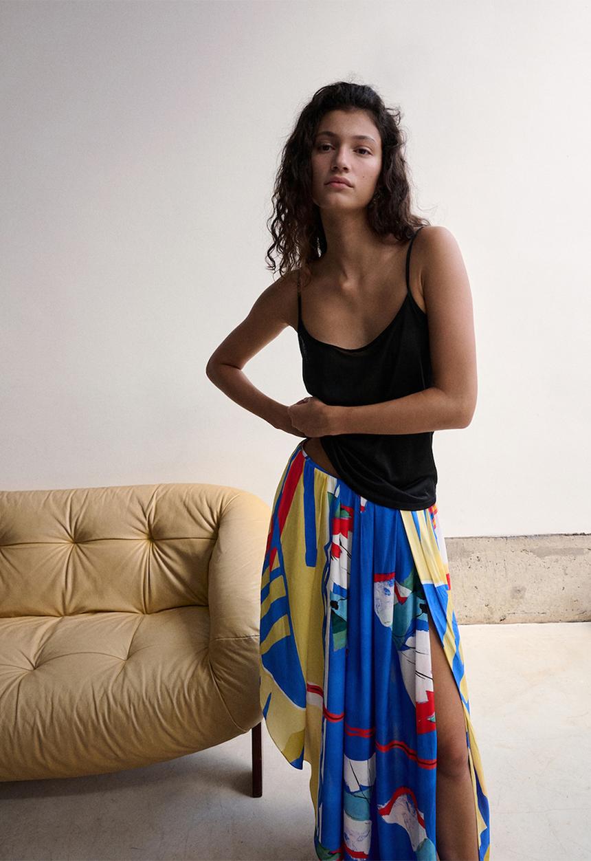 MANGO - Skirt samanta - medium blue