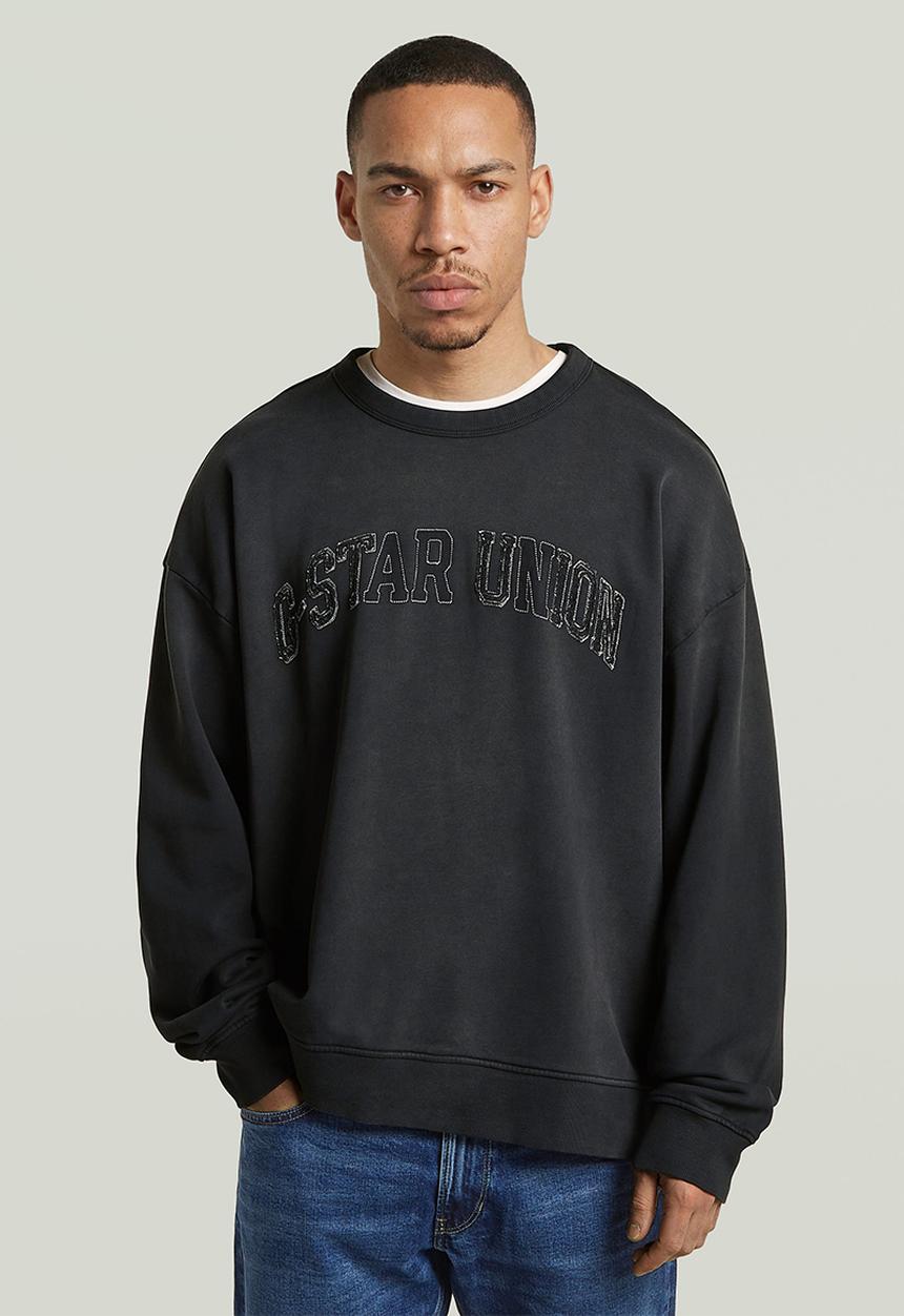 G-STAR - Sunfaded Applique Loose R Sw - Dk Black Gd