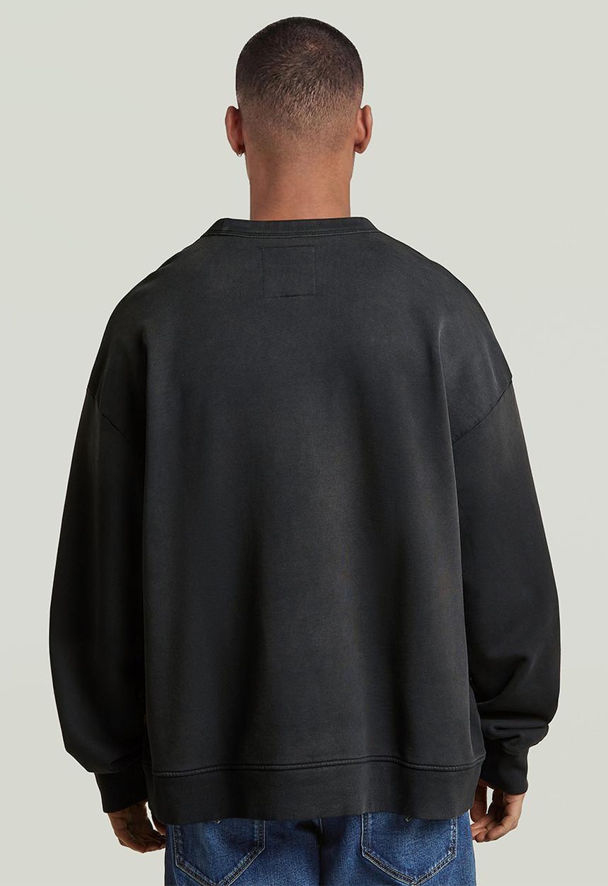 G-STAR - Sunfaded Applique Loose R Sw - Dk Black Gd