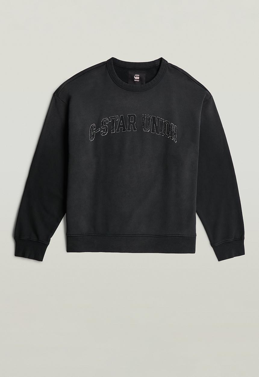 G-STAR - Sunfaded Applique Loose R Sw - Dk Black Gd
