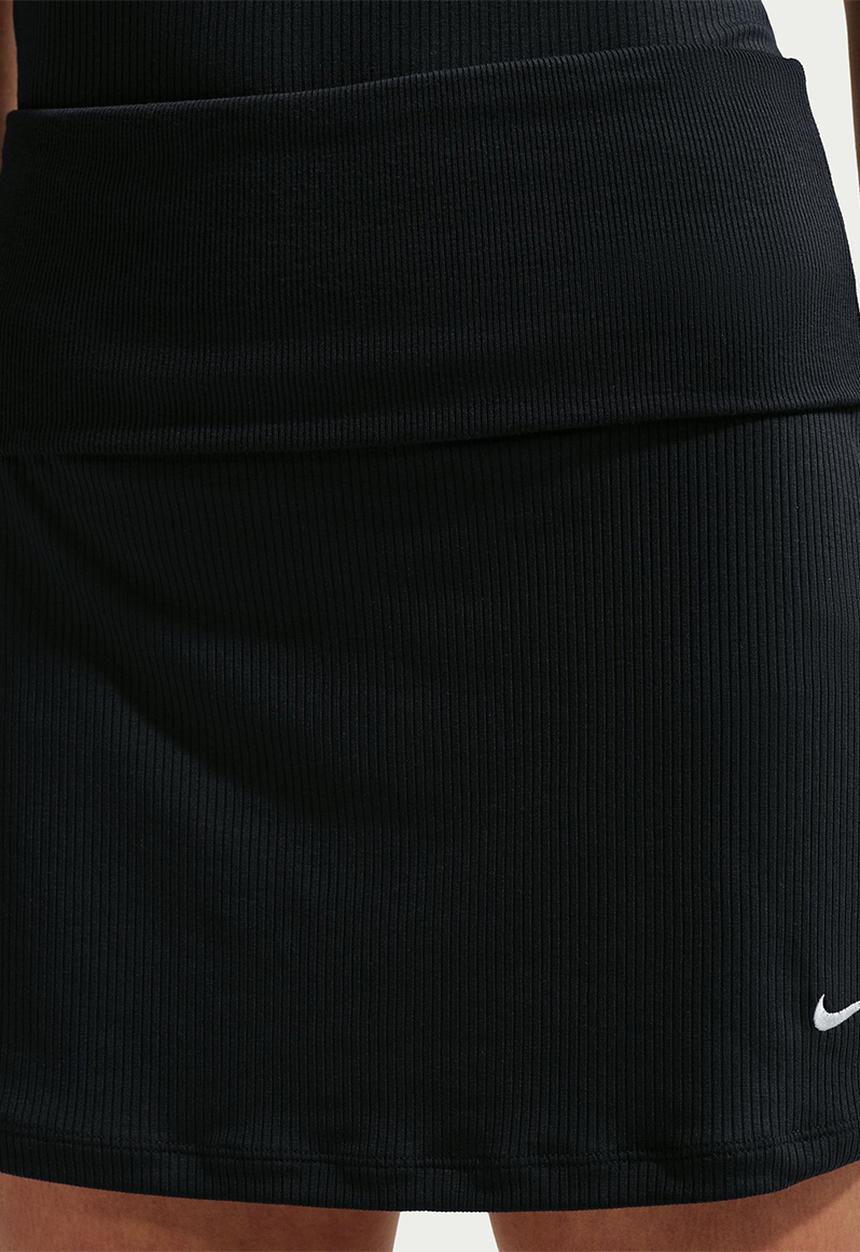 Nike - W Nsw Chll Knt Rib Skirt  - Black/Sail