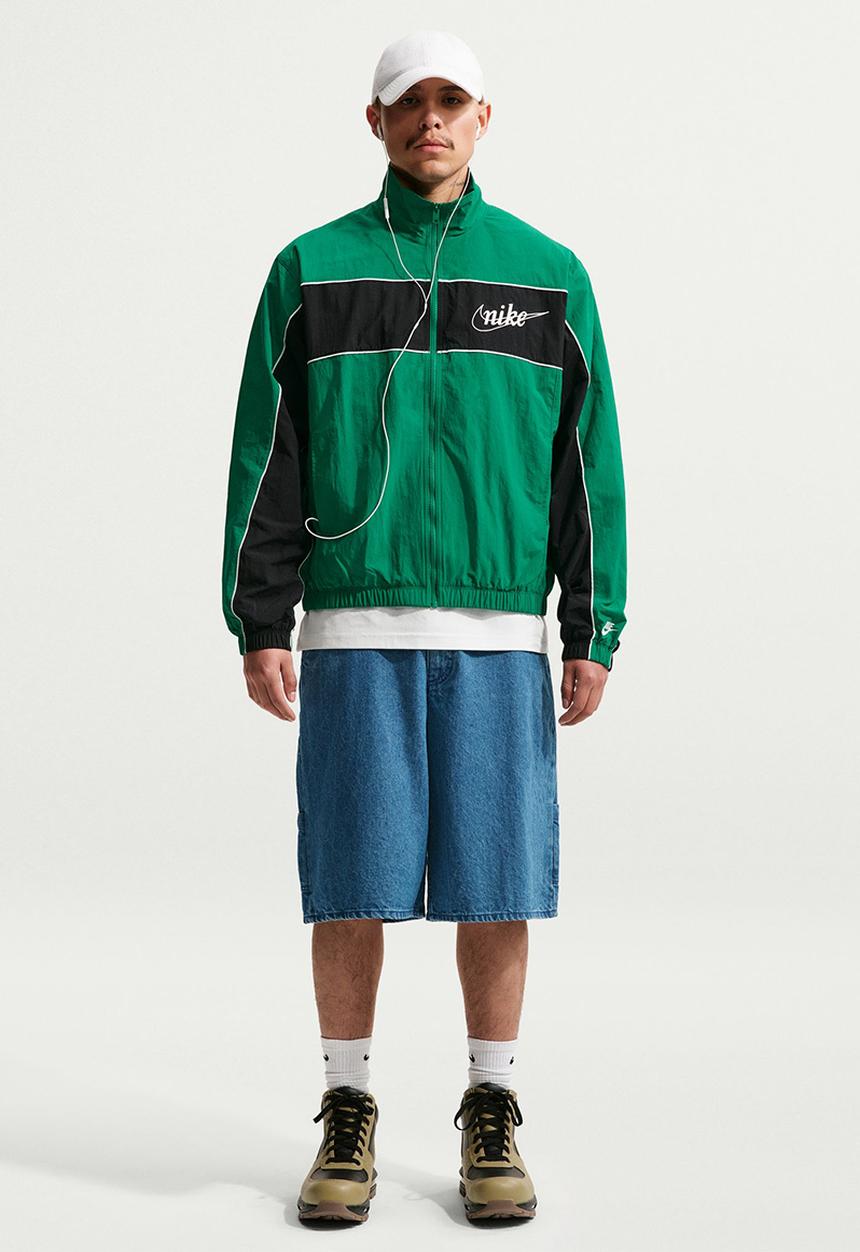 【4/25までの掲載】 Nike ラグランスリーブジャケット グリーン/ネイビー NSW CLUB Lightweight FZ Jacket CTB - Green
