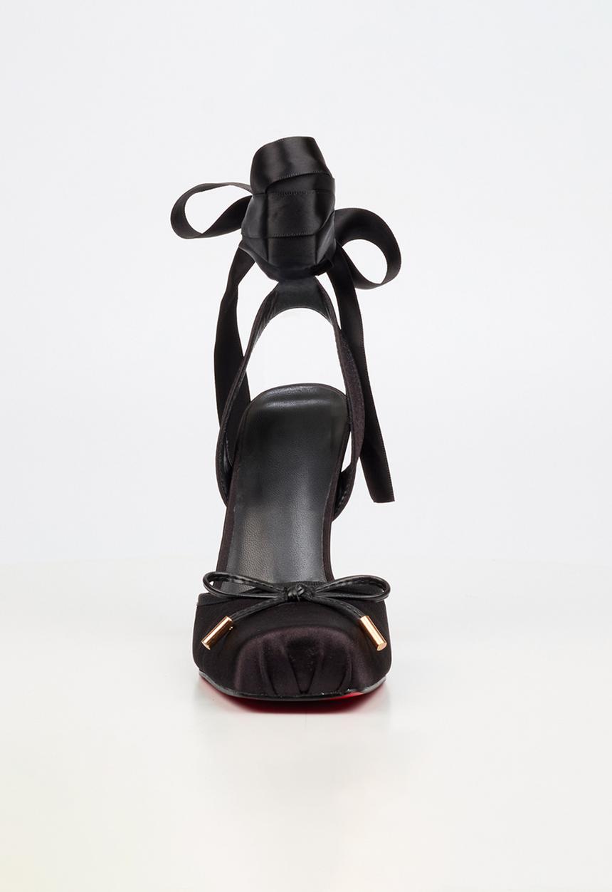 Miss Black - Adina 1 closed toe ankle strap - black