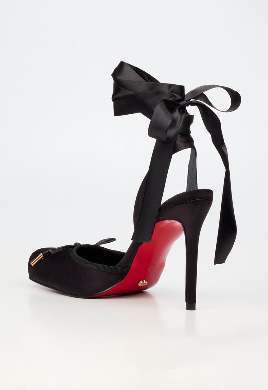 Miss Black - Adina 1 closed toe ankle strap - black