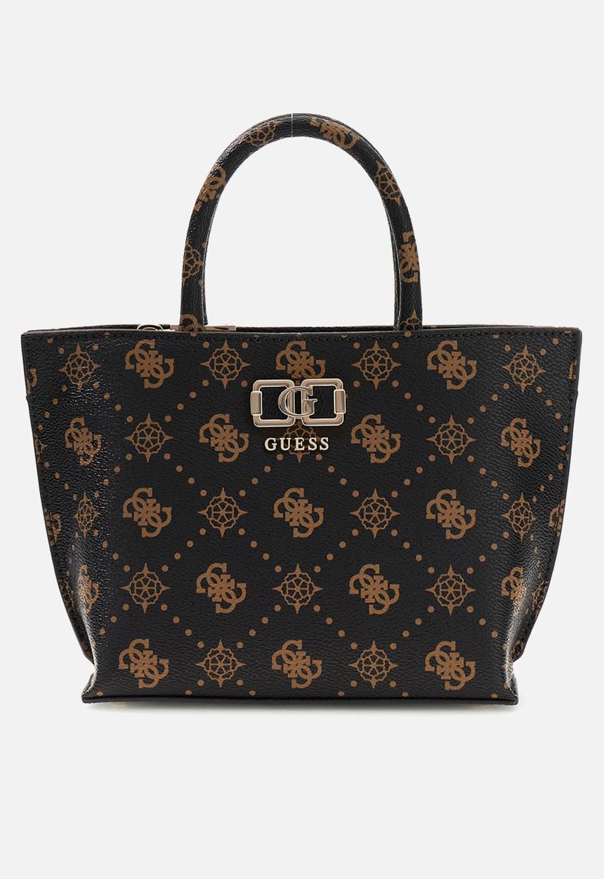 GUESS - Emelie Logo Mini Tote Bag- Espresso Logo