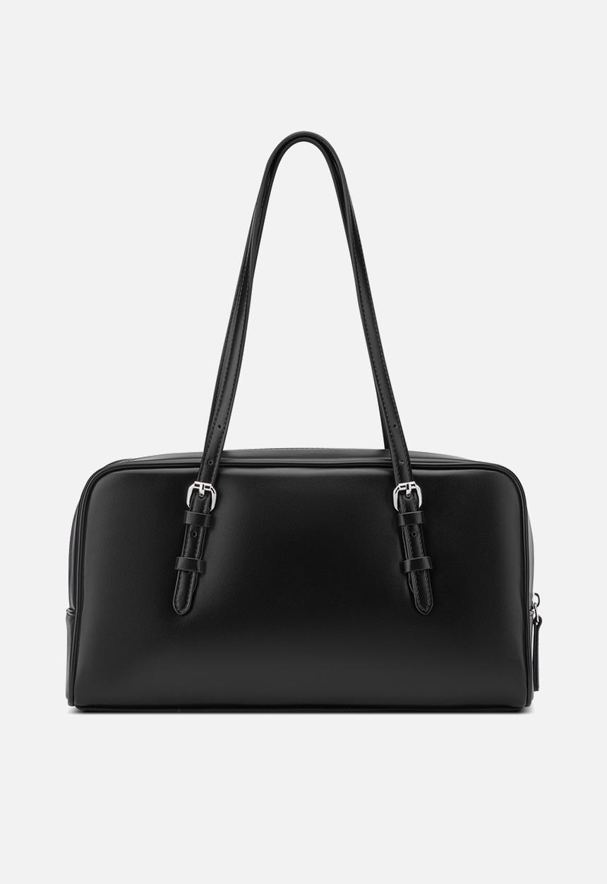 GUESS - Justina Shoulder Satchel Bag- Black