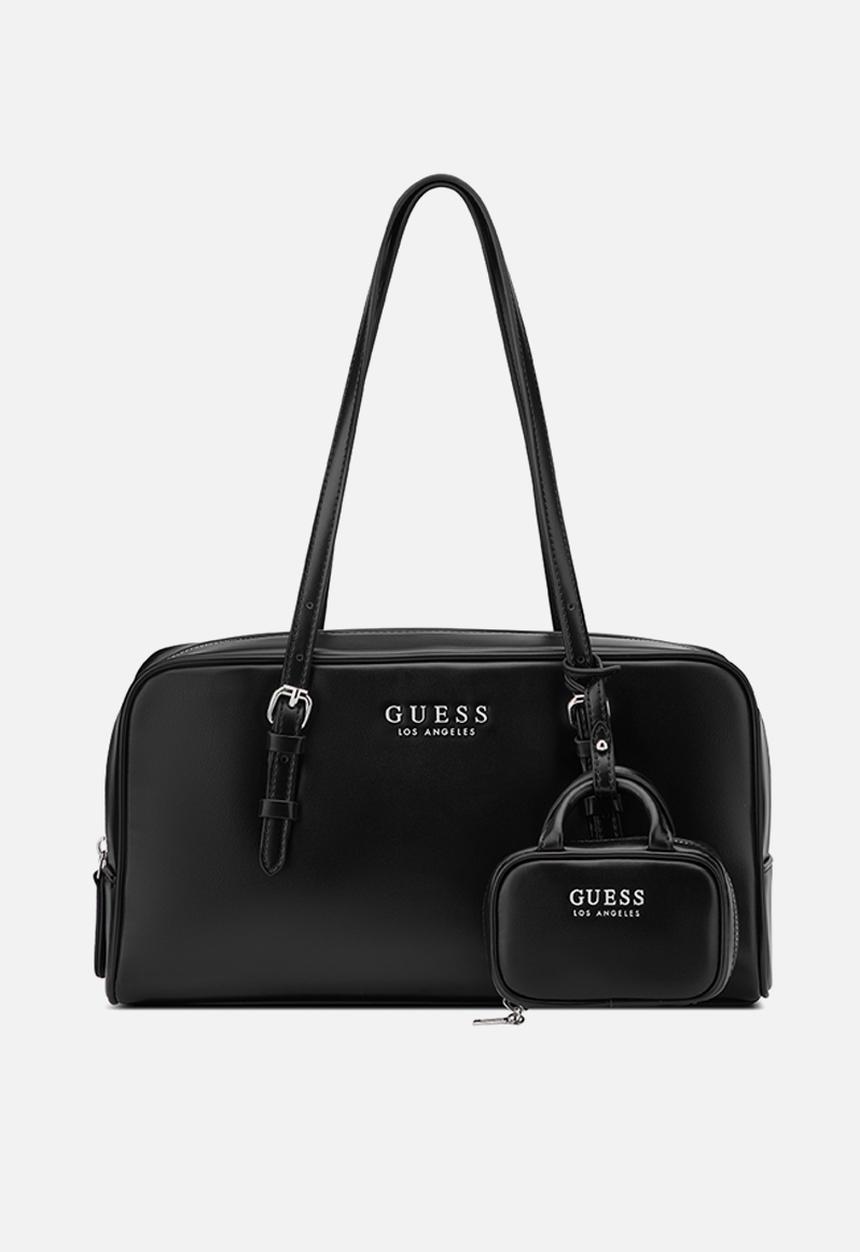 GUESS - Justina Shoulder Satchel Bag- Black