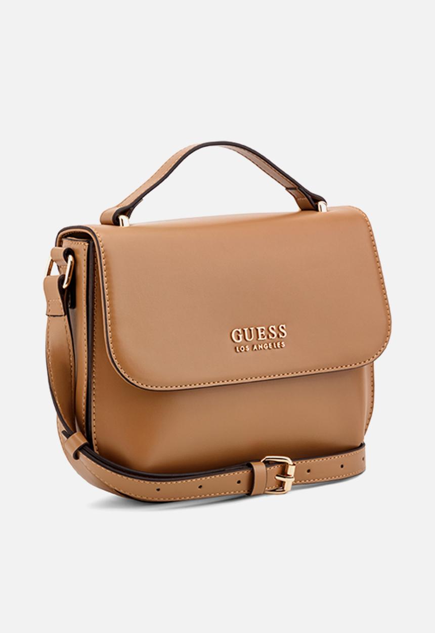 GUESS - Spring Hill Convertable Crossbody Flip Bag- Saddle Tan