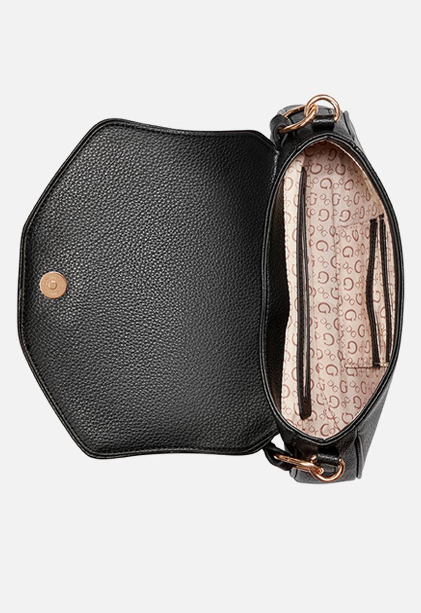 GUESS - Erika Flap Crossbody Bag- Black