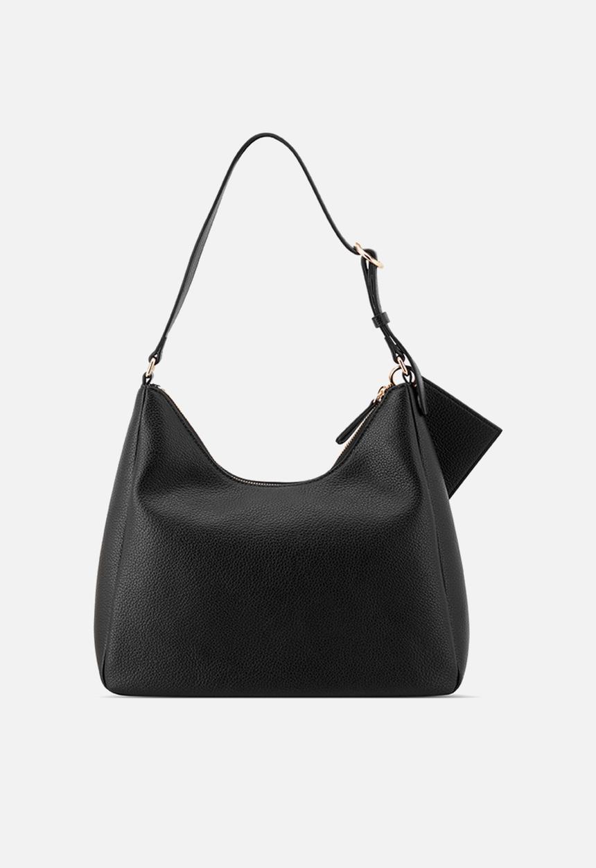 GUESS - Wells Shoulder Satchel Bag - Black