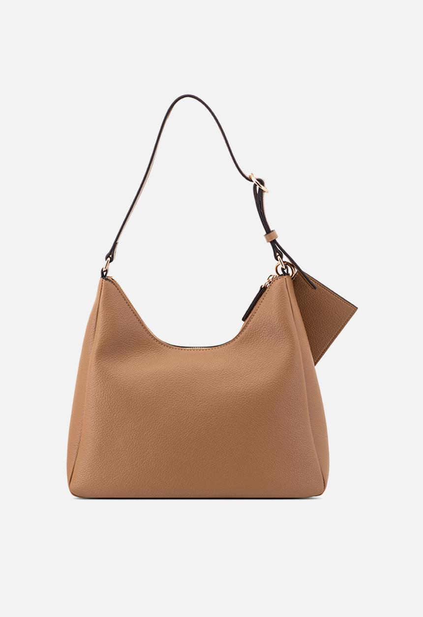 GUESS - Wells Shoulder Satchel Bag- Saddle Tan