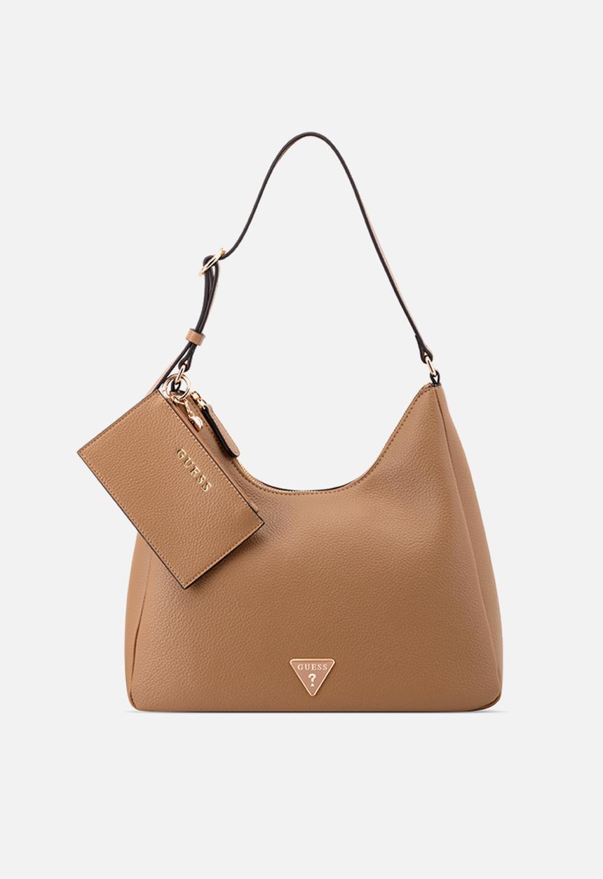 GUESS - Wells Shoulder Satchel Bag- Saddle Tan