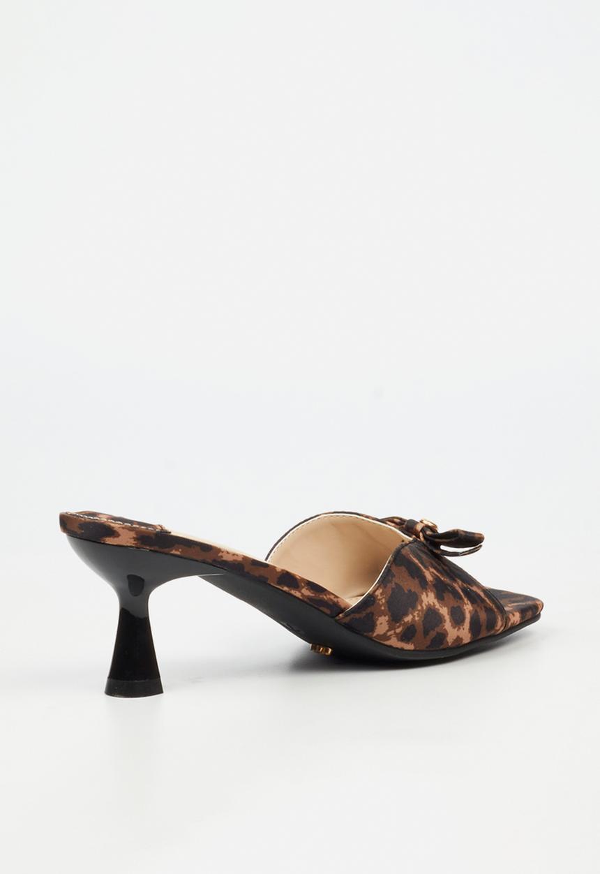 Miss Black - Eldora 1 open toe mule - leopard
