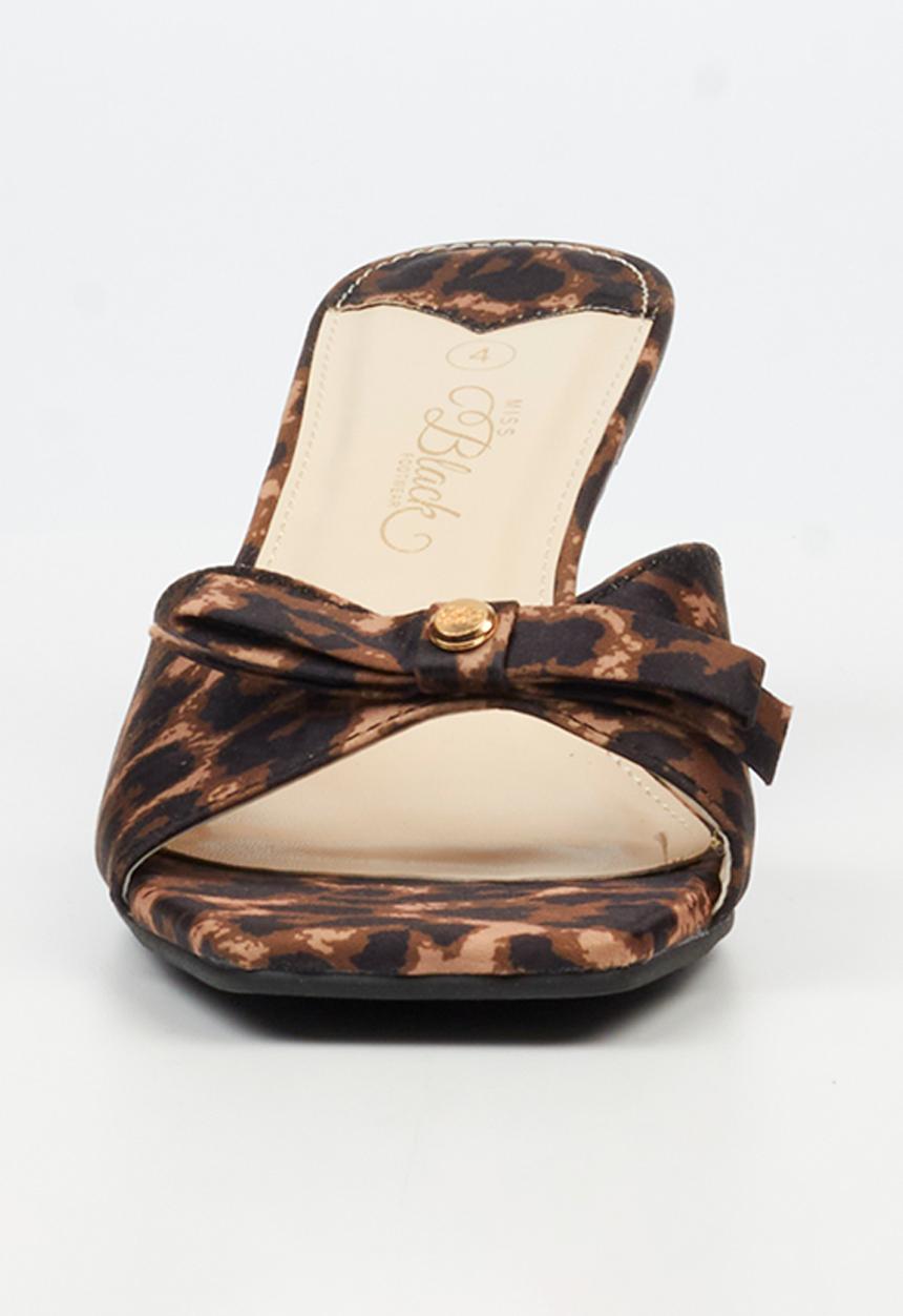 Miss Black - Eldora 1 open toe mule - leopard
