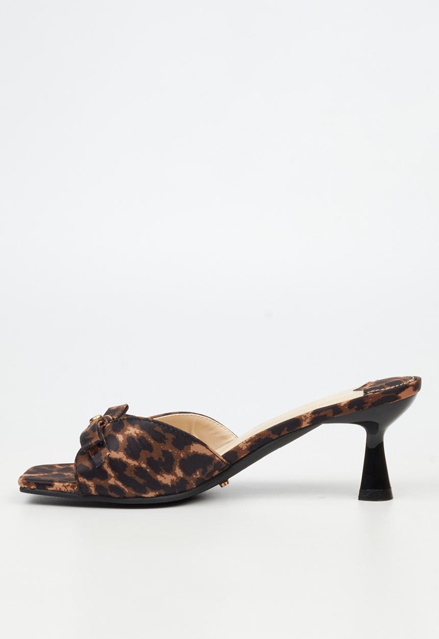 Miss Black - Eldora 1 open toe mule - leopard