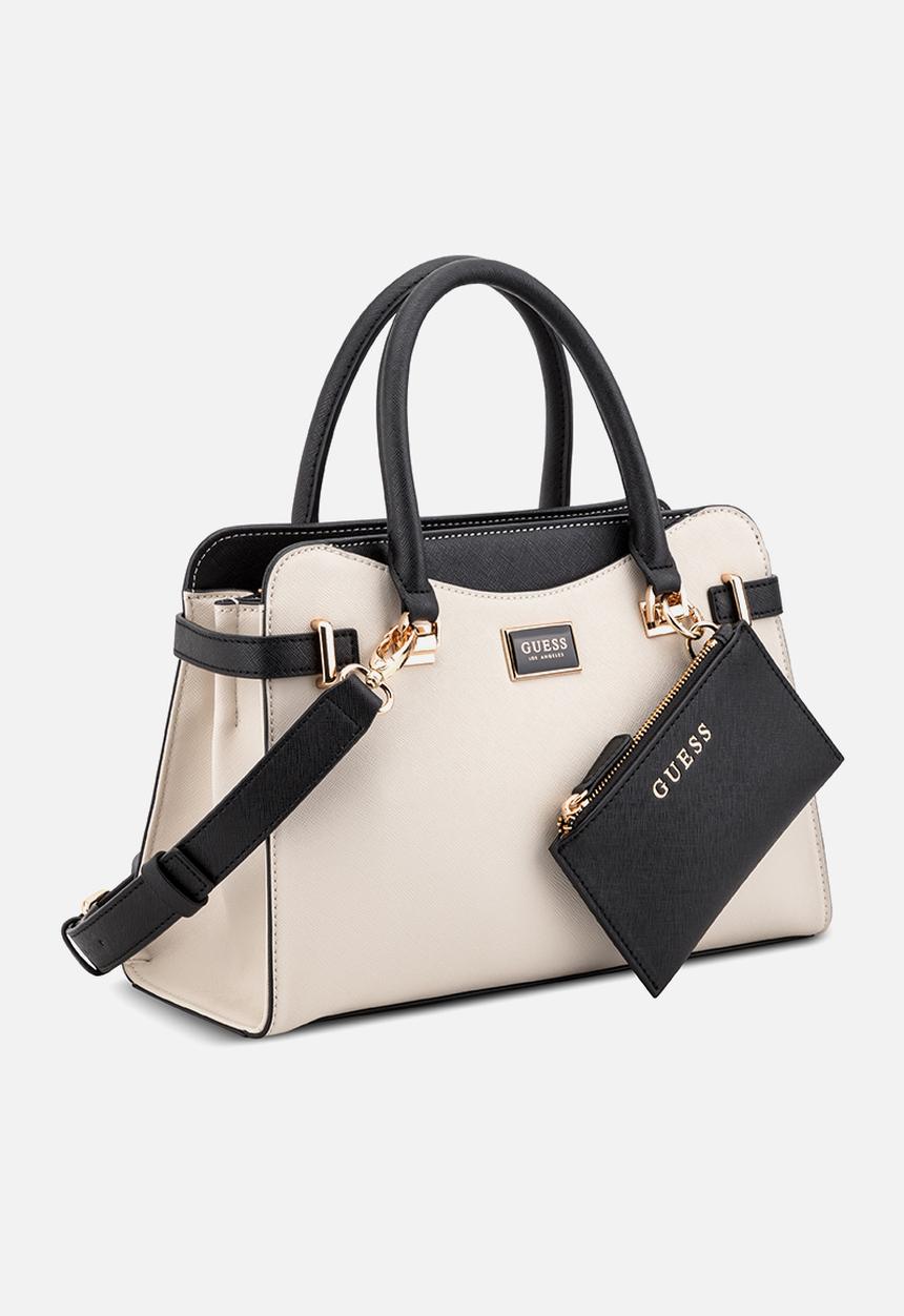 GUESS - Rosie Satchel Bag - Stone Multi