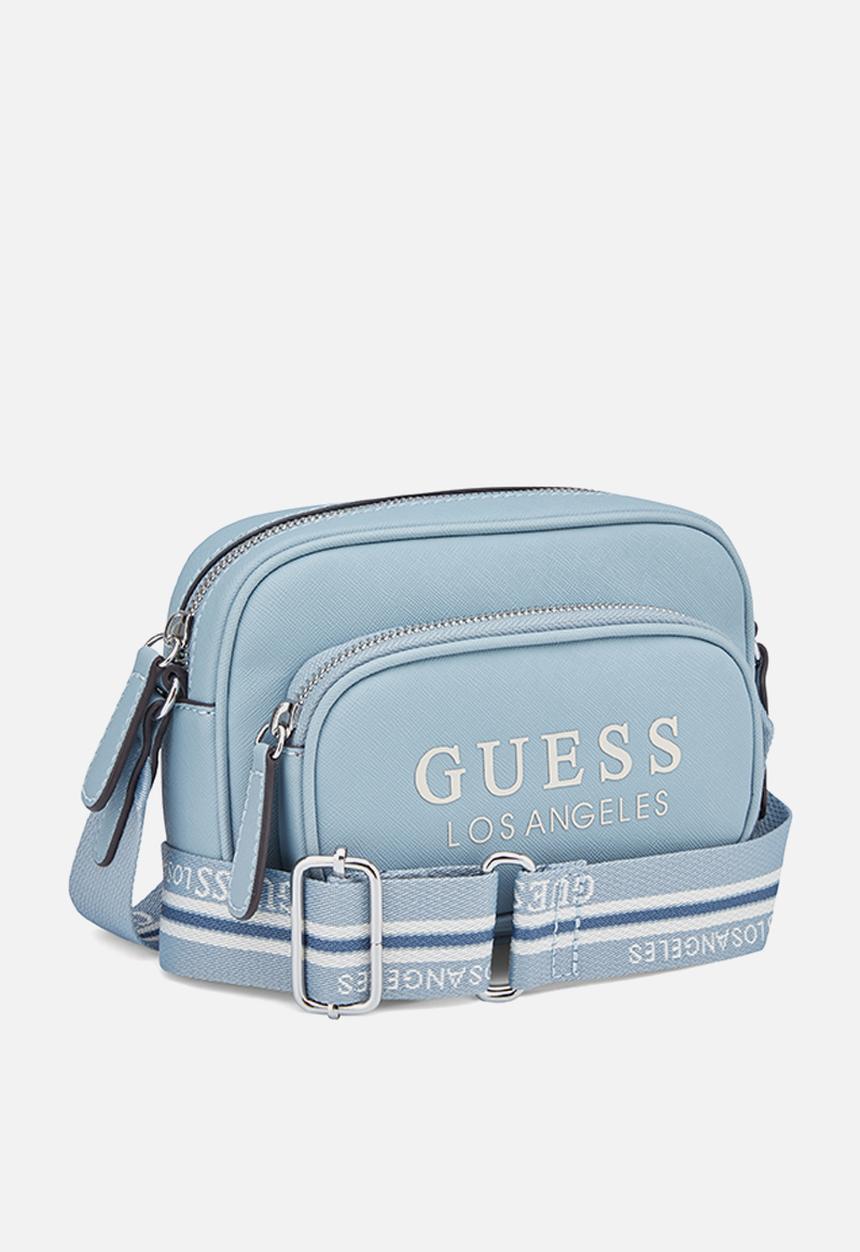 GUESS - Joella Mini Dbl Zip Crossbody Bag- Blue Haze