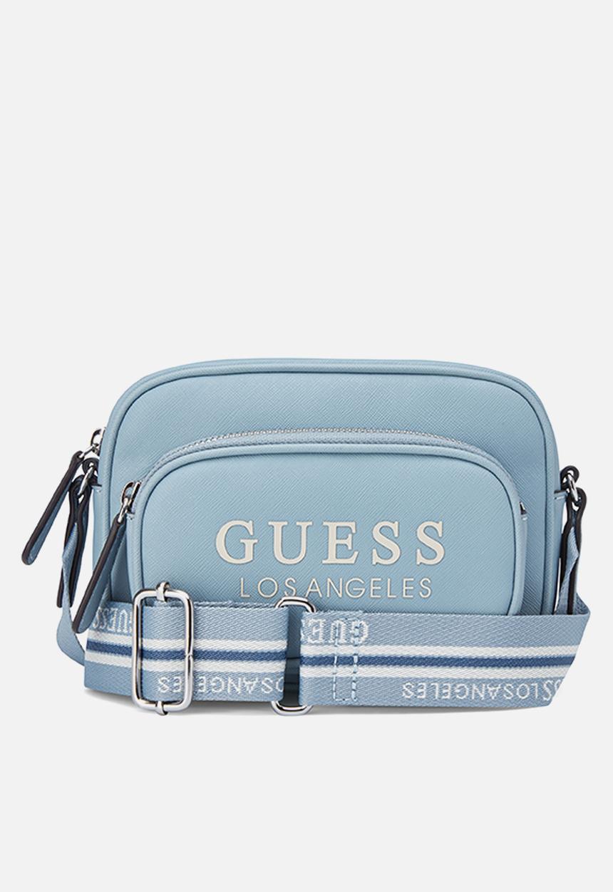 GUESS - Joella Mini Dbl Zip Crossbody Bag- Blue Haze