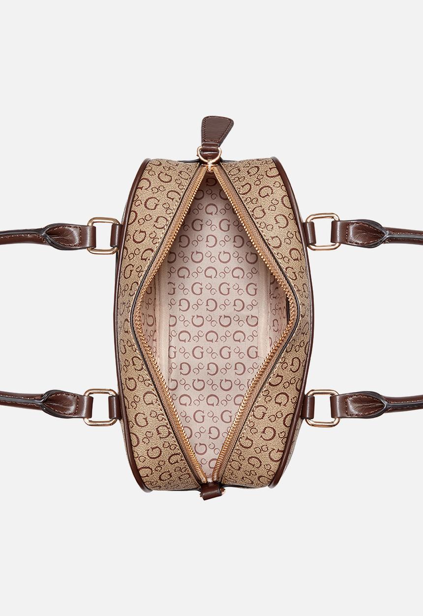 GUESS - Isabella Box Satchel Bag- Walnut