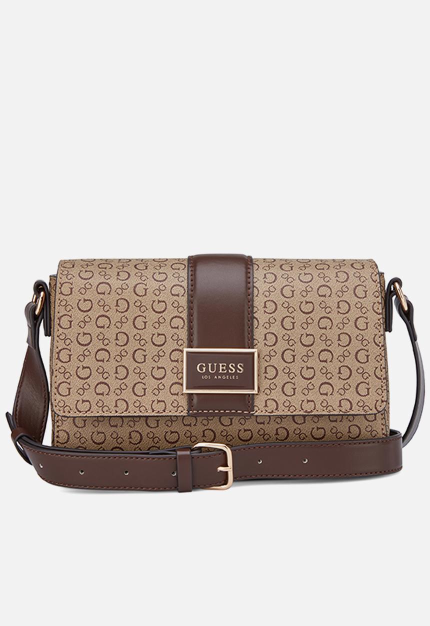 GUESS - Isabella Flap Crossbody Bag- Walnut